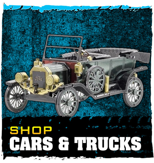 Image highlighting model cars and trucks.