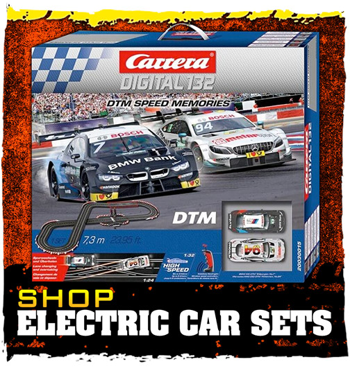 Image of the main graphic introducing the Slot Cars section.